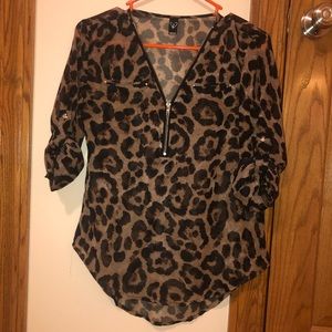 Windsor cheetah print blouse